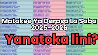 Matokeo Ya Darasa La Saba 20252026 Yanatoka Lini? Tazama Hapa..