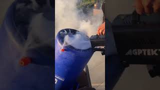 Making Mive Smoke Rings With An Air Vortex Cannon 100 Feet