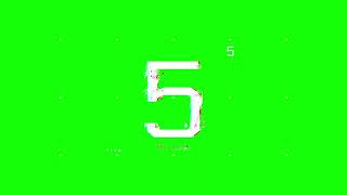 10 Seconds Glitch Countdown With Visual Effects Free Download - Green Screen 4K High Quality