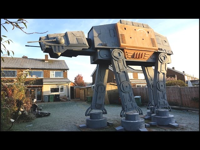 Colin Furze Built A Giant Star Wars AT-AT In His Garden - Video