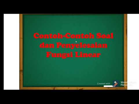 Contoh dan Pembahasan Soal Fungsi Linear