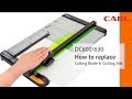 Carl DC-600/630 how to replace cutting blade and mat