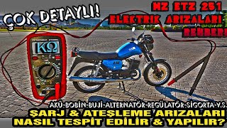 Mz Etz 251 Ateşleme, Şarj, Elektri̇k Arizalari Nasil Çözülür? Tek Tek, Her Parçayi Anlattim Kaçirma