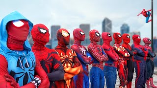 What If 10 SPIDER-MAN in 1 HOUSE ??? || Hey All SuperHero , Go To Trainning Nerf
