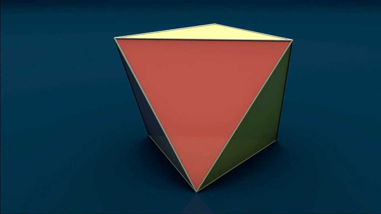 Make 3D Solid Shapes - Octahedron / Октаэдр - YouTube