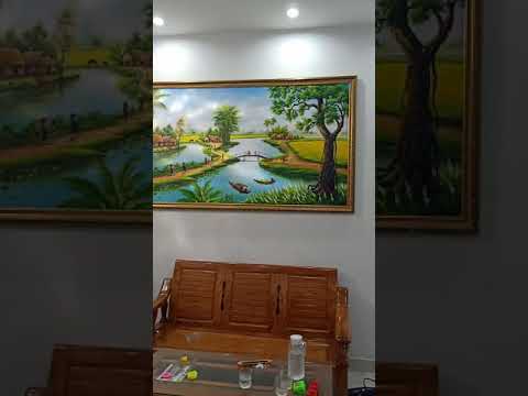 Tranh phong cảnh làng quê Việt Nam. Zalo: 0914 32 52 62