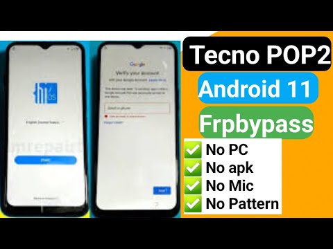 Tecno POP2 Android 11 frp bypass 100% working 2023( No Tecno POP2 Android 11 frp bypass 100% working 2023( No