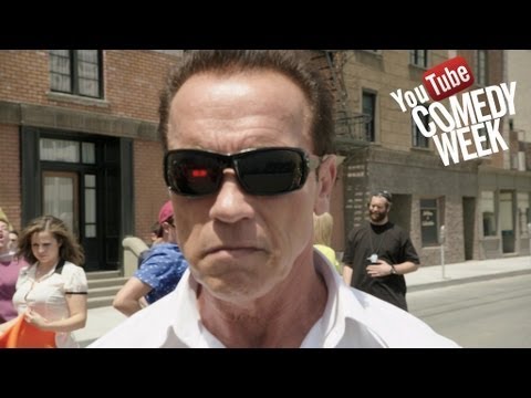 Arnold pumps you up for YouTube Comedy Week - Join in May 19-25