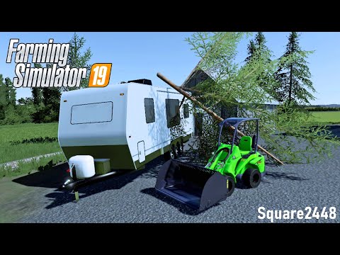 PINE TREE FALLS ON NEW CAMPER! | XBOX ONE | PROPERTY MAINTENANCE | ROLEPLAY | FS19