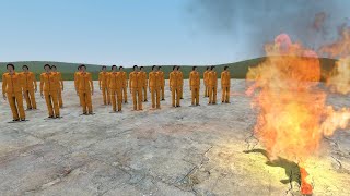 Scp-457 Burning Man Vs Human Mini Test In Garrys Mod Gmod
