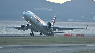 Rwy 06R Departures At Osaka Kansai Intl Airport Kix. Full Afternoon Planespotting In 4K Japan
