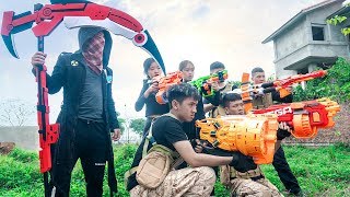 Nerf War: Squad S.W.A.T & Warrior Girl Nerf Guns Mercenary Ghost Army | Nerf Zombies Movie