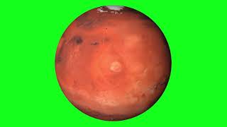 Mars Rotating Animated Green Screen Royalty Free Footage 1