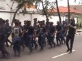 Police de Kinshasa footing avec le Général KANYAMA