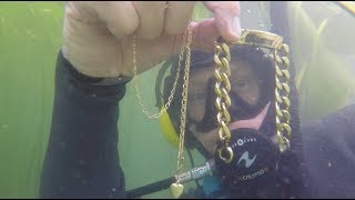 RIVER TREASURE FOUND BIGGEST GOLD CHAINS, SILVER, GUN PARTS , UNDERWATER METAL DETECTING RIVER TREASURE FOUND BIGGEST GOLD CHAINS, SILVER, GUN PARTS , UNDERWATER METAL DETECTING