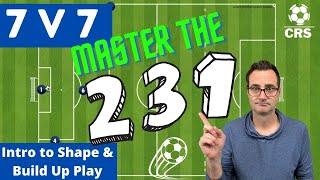 7v7 Soccer 2-3-1 Formation Intro to Shape and Build Up Play