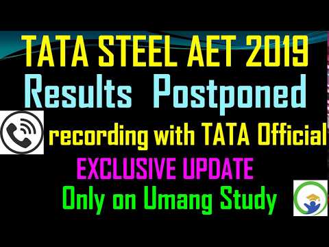 TATA STEEL AET AMCAT 2019 || RESULT POSTPONED OFFICIALLY|| EXCLUSIVE || Call with Tata Official