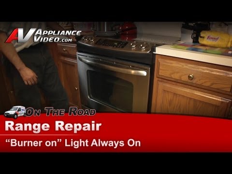 Range & Stove Repair - Burners are off & light staying on -GE ...