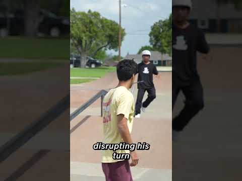 Skater Gets In Scooter Kids Way