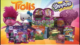 Hatchimals , Cupcake Surprise , Shopkins , Trolls and Lalaloopsy blind bags opening - Surprise party
