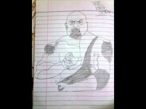 WWE Wrestlers Drawing 0001 - YouTube