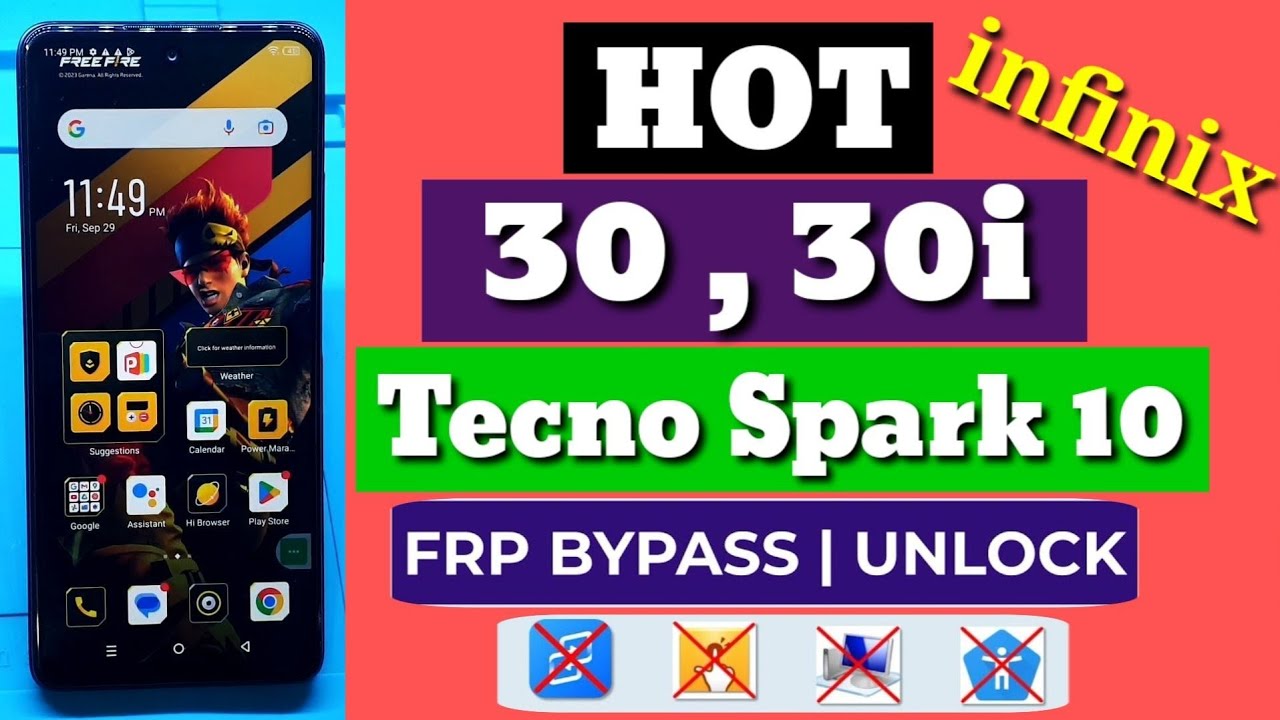Infinix Hot 30i/30 Frp Bypass Without Pc Android 13 No Infinix Hot 30i/30 Frp Bypass Without Pc Android 13 No
