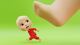 Giant Baby Chasing Mary Mary - Nursery Rhymes