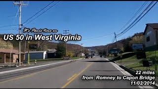 US 50 in West Virginia - from Romney to Capon Bridge