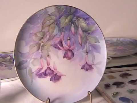 Watch China Painting Tutorial - Fuchsias - Barbara Duncan