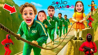 Kuzey Eli̇f Squi̇d Game Kaçiş Operasyonu Gerçek Hayatta Squi̇d Game 3 Oynadik