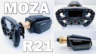 NEW MOZA R21 Direct Drive Wheelbase Unboxing and  Review | Logitech G PRO Racing