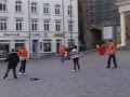 Piraten und Schweriner spielten Federball mitten aufm Markt