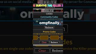 Code Survive The Killer 2022 In Roblox