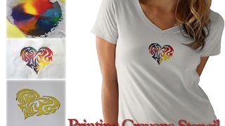 How to print t-shirts with Crayons using CUTART Stencil Cutter