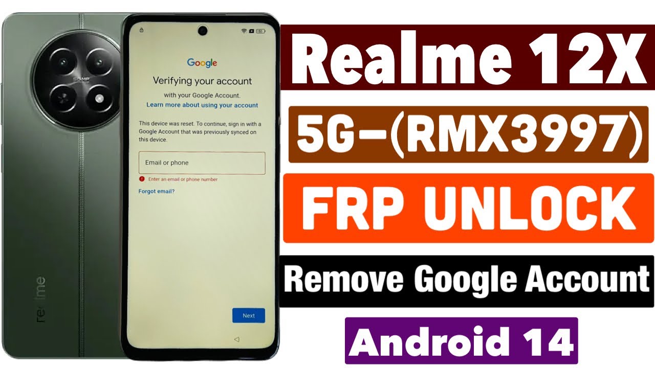 Realme 12X 5G-(RMX3997) FRP Bypass 2024-Android Realme 12X 5G-(RMX3997) FRP Bypass 2024-Android