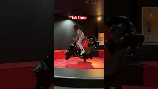 1St Time Riding On Rodeo Mechanical Bull Machine.