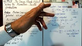 GCM28: The linear Stark Effect using the Hamilton-Jacobi formalism