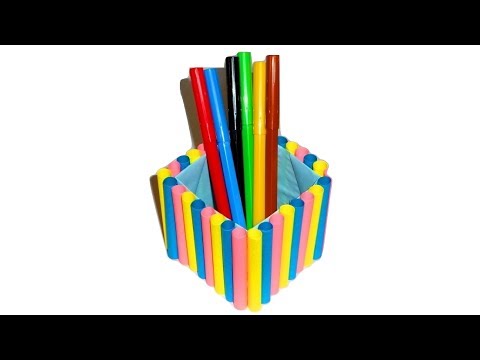 Как из бумаги сделать подставку для ручек Как из бумаги сделать подставку для ручек