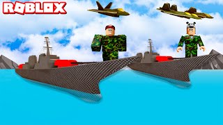 Güçlü Bir Savaş Gemisi Yap ve Ortayı Ele Geçir!! - Panda ile Roblox NAVAL WARFAR