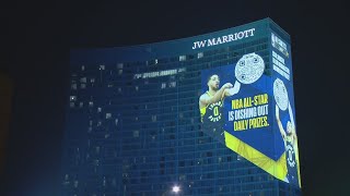 Nba All-Star Graphic On Jw Marriott Gets Nightly Lighting