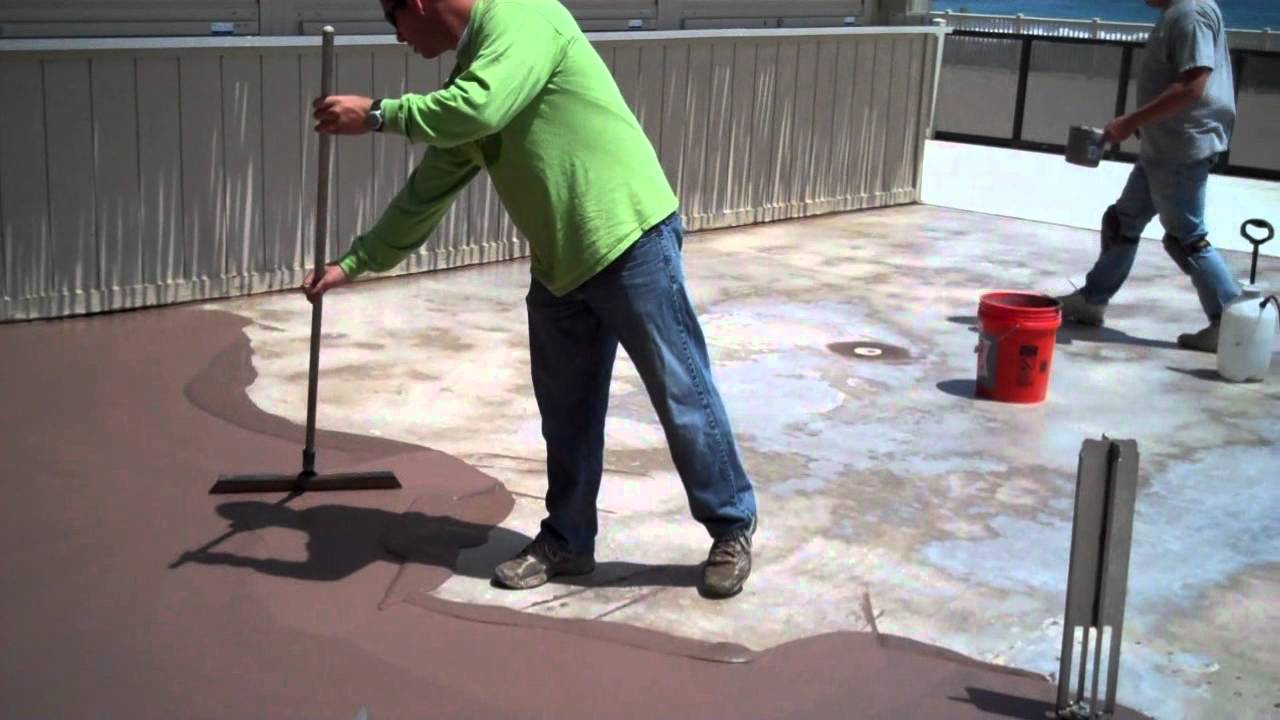 Concrete Resurfacing - Skimcoat Overlay Application -