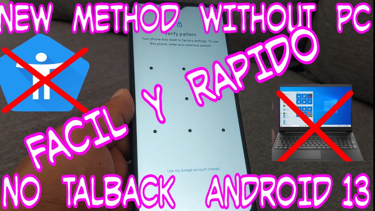 New Method Without PC Android 13 / Remove account google New Method Without PC Android 13 / Remove account google