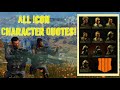 All Icon Character VOICE QUOTES in Blackout! | Black Ops 4 Character Quotes
