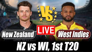 Live: New Zealand - West indies, 1st T20I