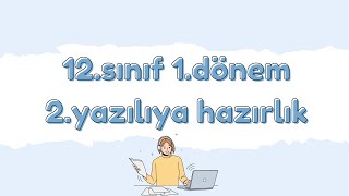 12.Sınıf Almanca 1.Dönem 2.Yazılıya Hazırlık 2022-2023 Boş Sınav Örneği