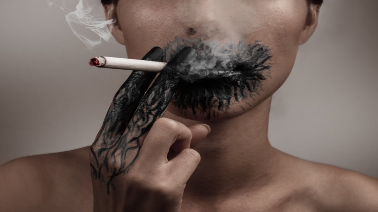 Smoking directly your face