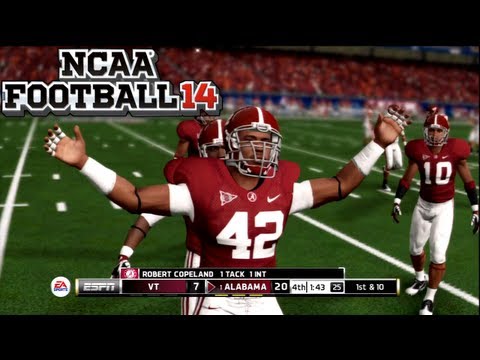 NCAA Football 14 Gameplay (Demo) - Alabama vs Virginia Tech - Gameplay Impressions w/Live Commentary NCAA Football 14 Gameplay (Demo) - Alabama vs Virginia Tech - Gameplay Impressions w/Live Commentary