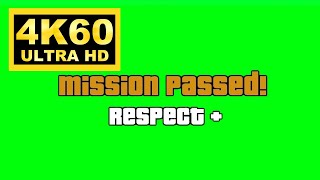 GTA SA Mission Passed - GREEN SCREEN 4K60