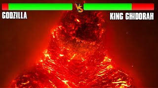 Godzilla Vs Ghidorah But Health Bar Is Enabled | Burning Godzilla Vs Ghidorah Fi