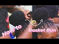 Easy way / How to Style a 2 by 2  Basket Weave Braid Updo on Dreads